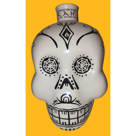 Collectible KAH Ceramic  750 ml EMPTY Skull DAY of the Dead - Picture 1 of 9